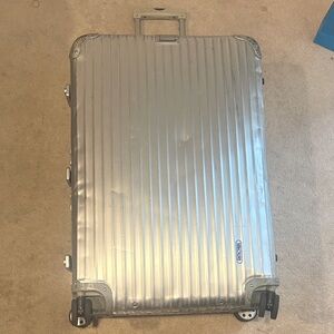 RIMOWA Silver Aluminum Carry-On Luggage